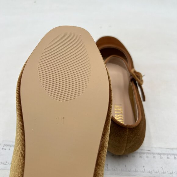 miss left Women's Buckle Strap Mary Janes Classic Closed Round Toe Brown Shoes - Picture 6 of 8